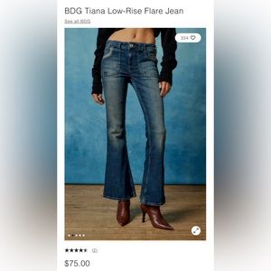 NWT Urban Outfitters Low Rise Flare Y2K Jeans
